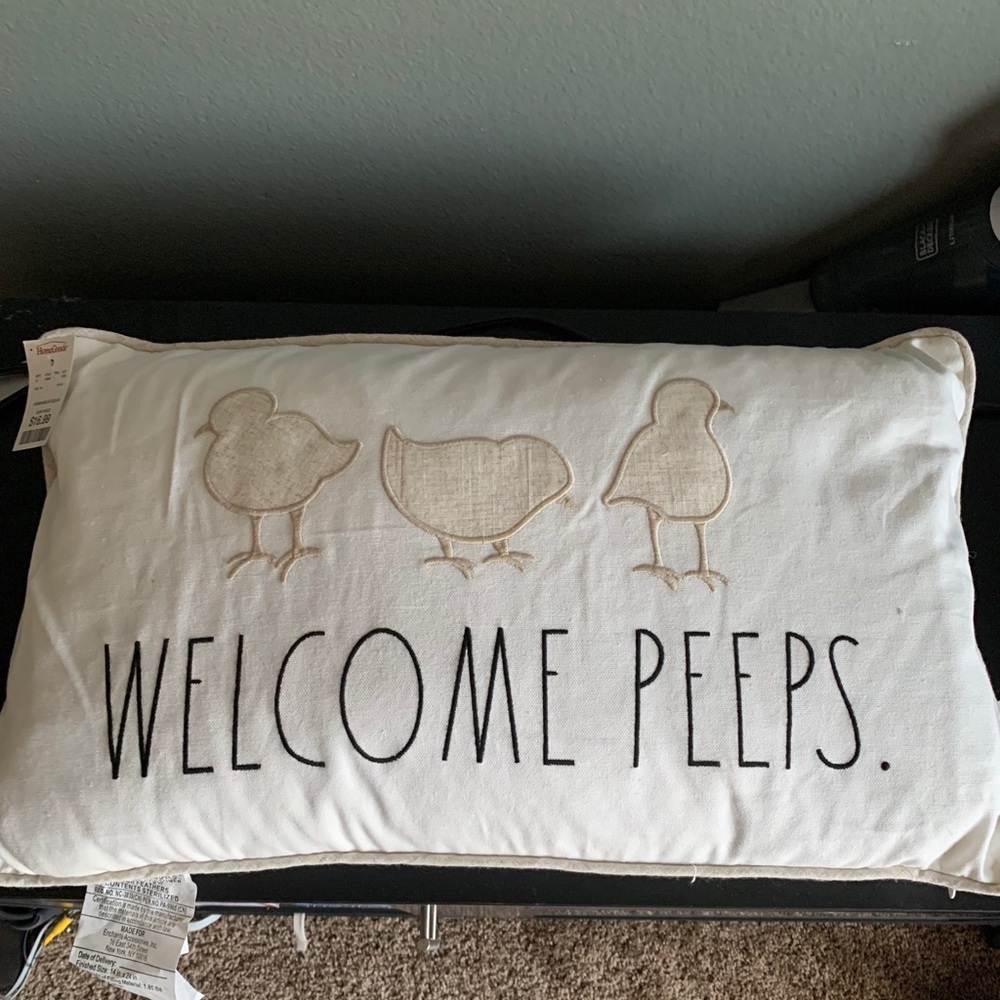 Rae dunn welcome peeps body pillow